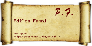 Pócs Fanni névjegykártya